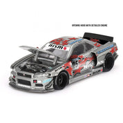 MINI GT 1/64 日产 SKYLINE GT-R R34 KAIDO STAR RACING V1 合金模型车 - 预购
