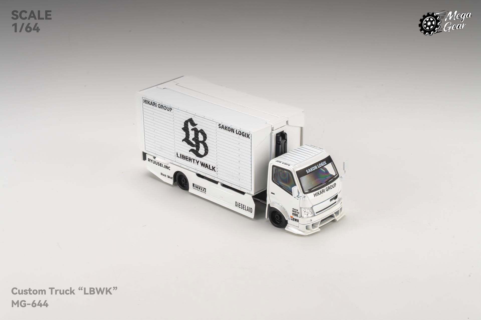 Mega Gear MG 1:64 300 Series 2nd Generation Customized Modified Gull Wing Truck.