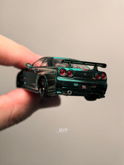 TIME TOP 1:64 日产 GTR34 金属绿