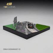 CM模型 1/64 带弯道轨道的新款旋转木马场景