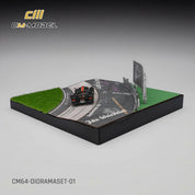 CM模型 1/64 带弯道轨道的新款旋转木马场景