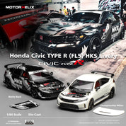 MOTORHELIX 1/64 合金汽车模型 本田思域TYPE R(FL5) HKS涂装