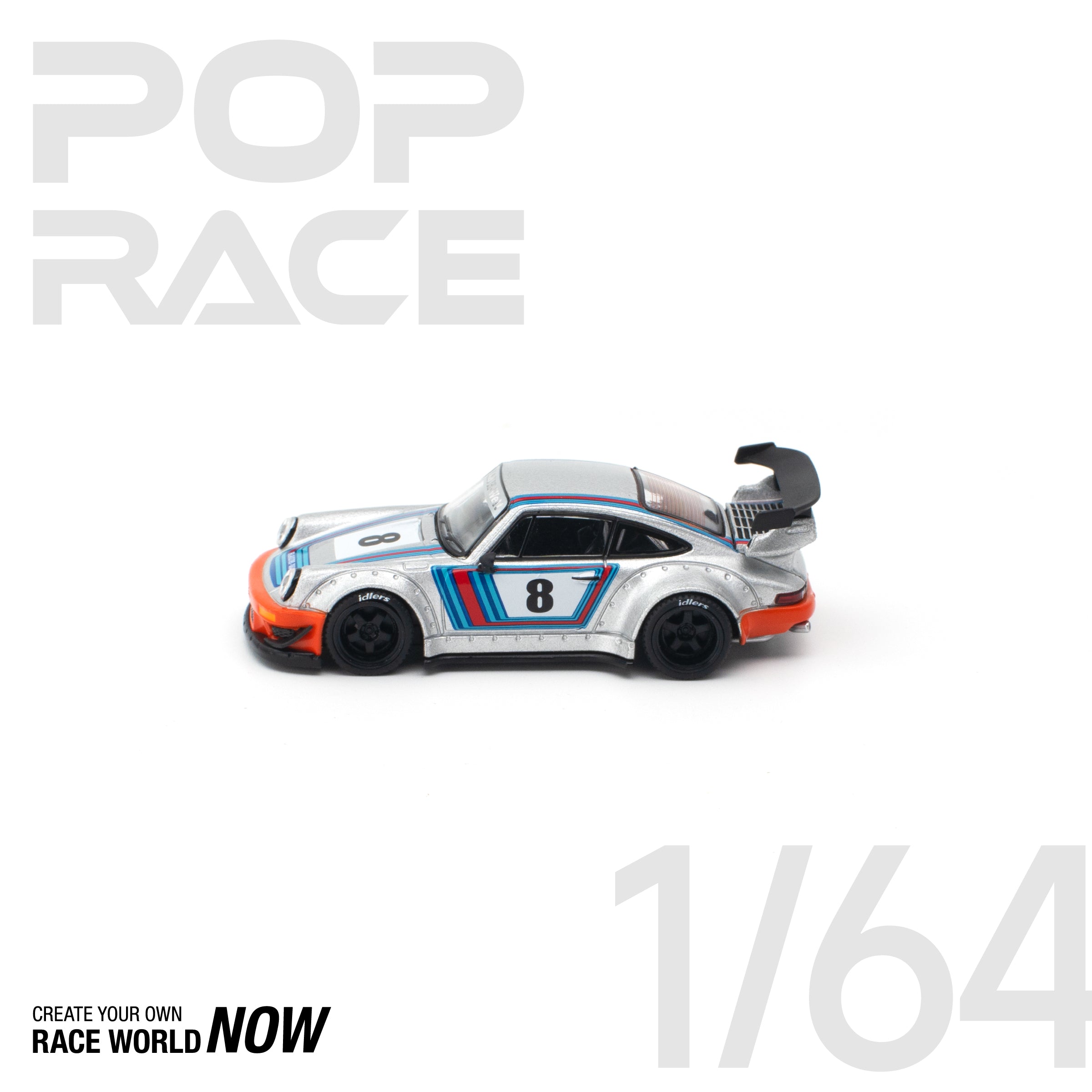 POP RACE 1/64 - RWB 930 SILVER