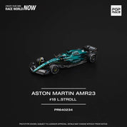 POP RACE 1:64 阿斯顿·马丁 AMR23 F1 #18 L. 斯特罗尔 - 预购