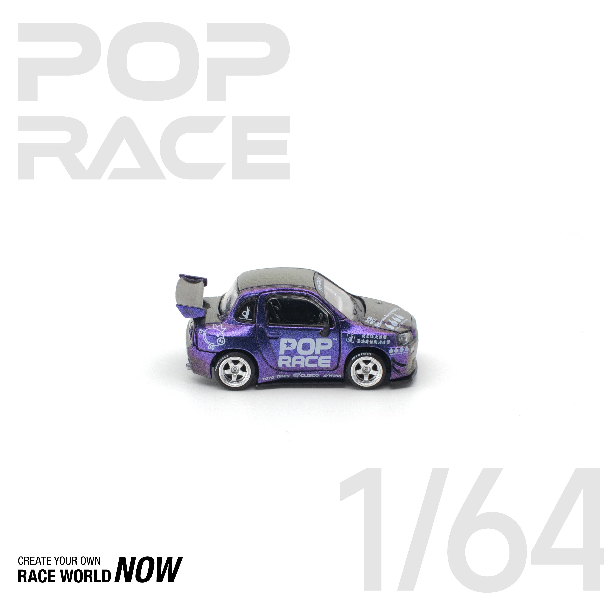 POP RACE 1/64 - PANDEM POCKET BUNNY 34 PURPLE