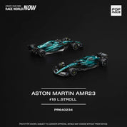 POP RACE 1:64 阿斯顿·马丁 AMR23 F1 #18 L. 斯特罗尔 - 预购