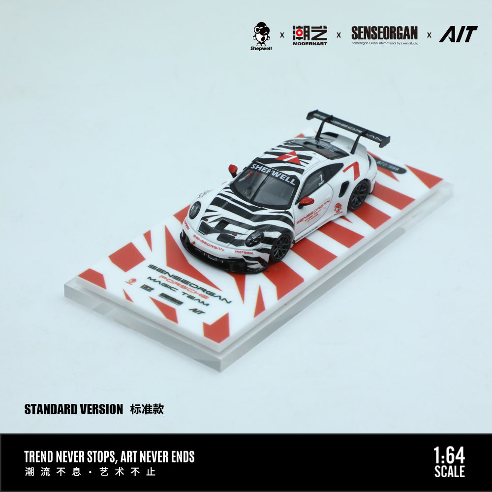 Tide Art MD 1:64 Porsche 911 CUP Thorn Paint Scheme Die-Cast Model Car