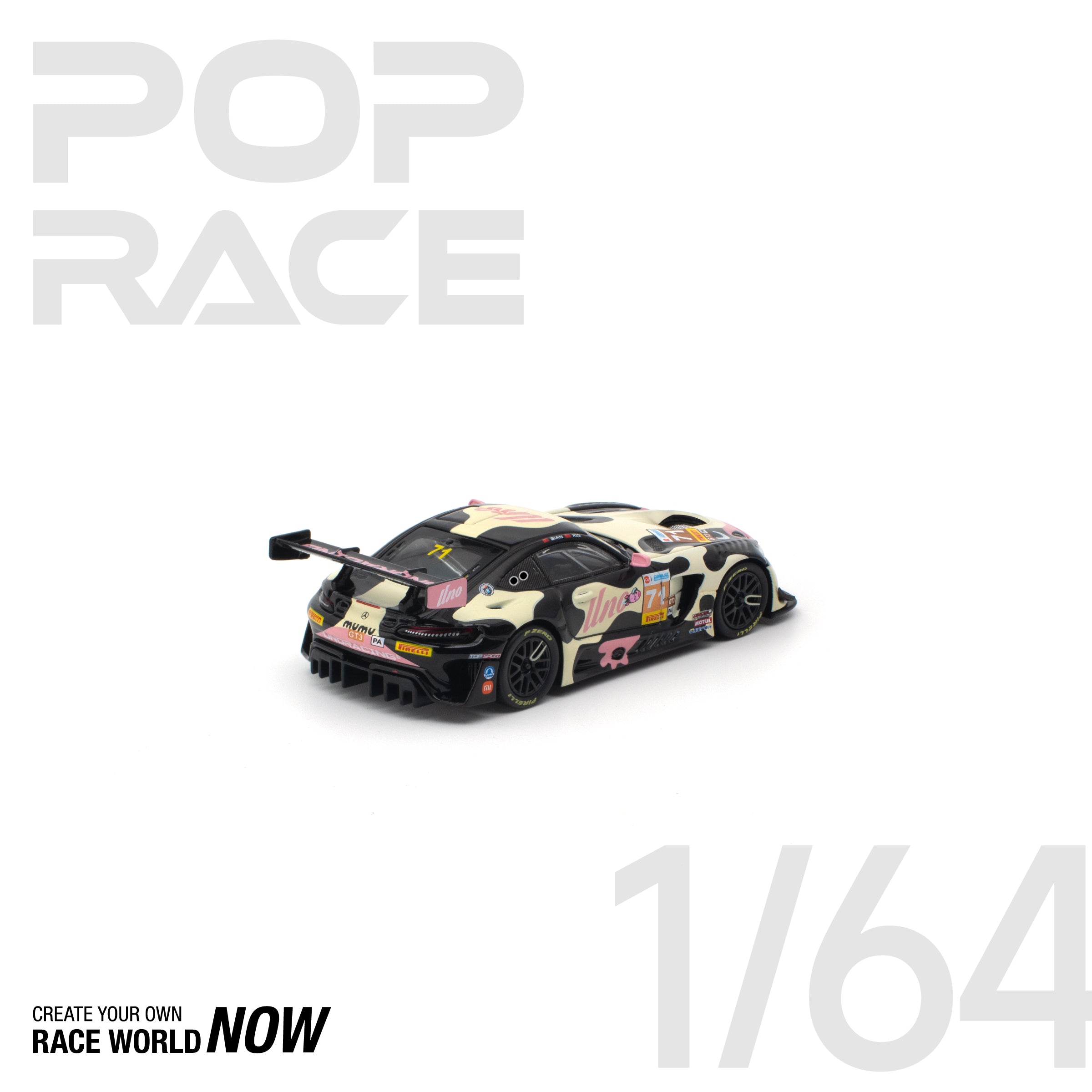 POP RACE 1/64 - MERCEDES-AMG GT3 EVO UNO RACING NO.71 CHINA GT RACE 2 "Mumu"