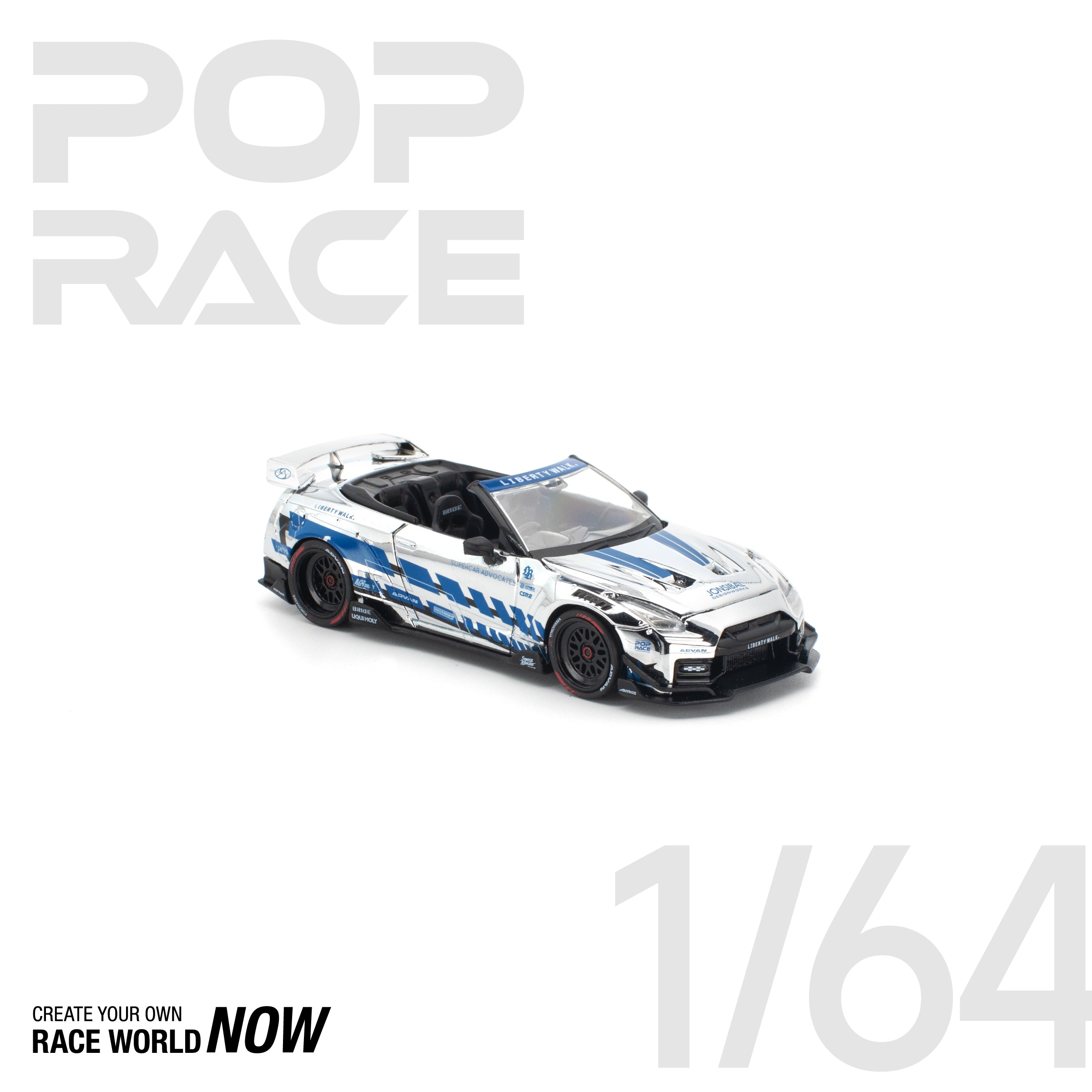 POP RACE 1/64 - PANDEM E30 银色