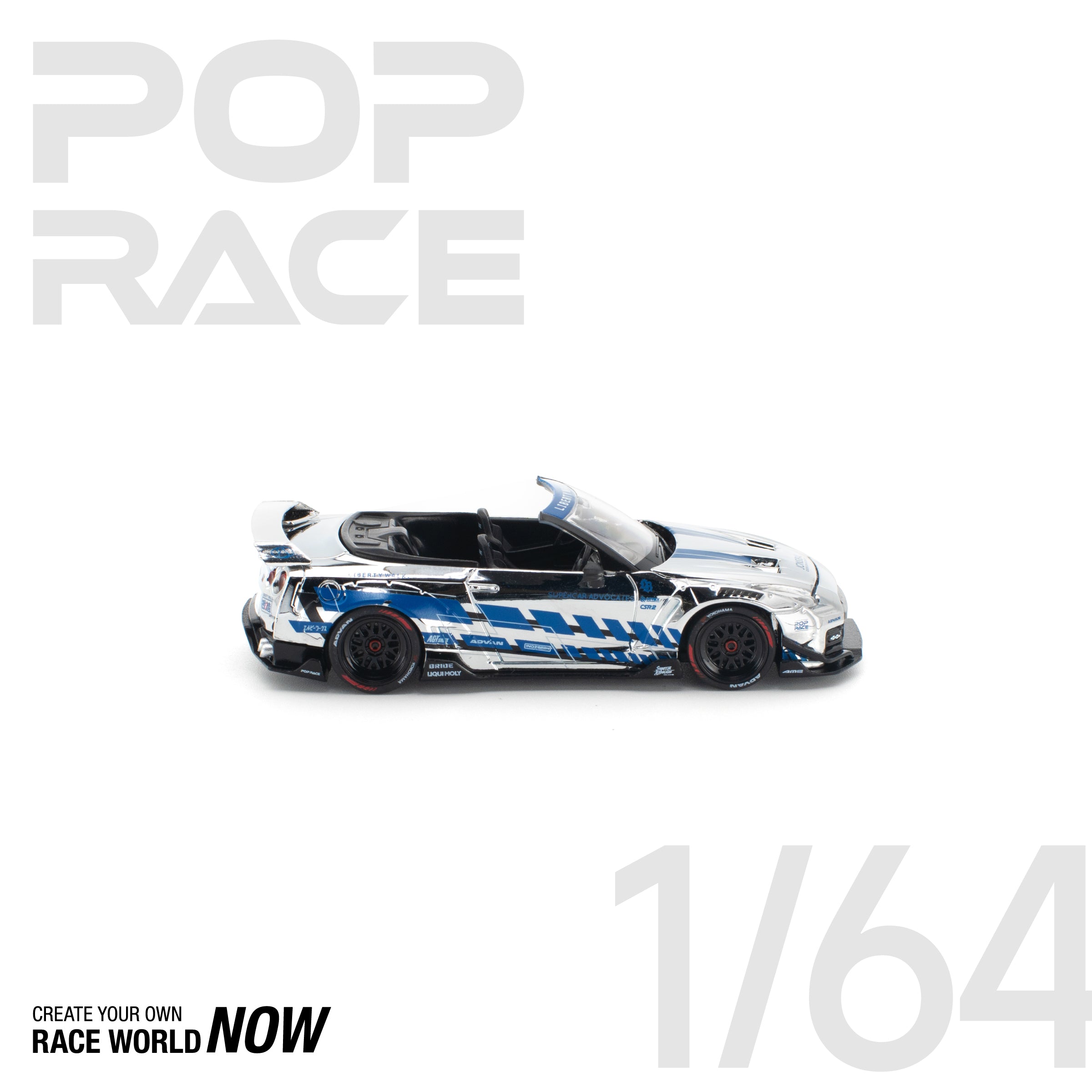 POP RACE 1/64 - PANDEM E30 银色