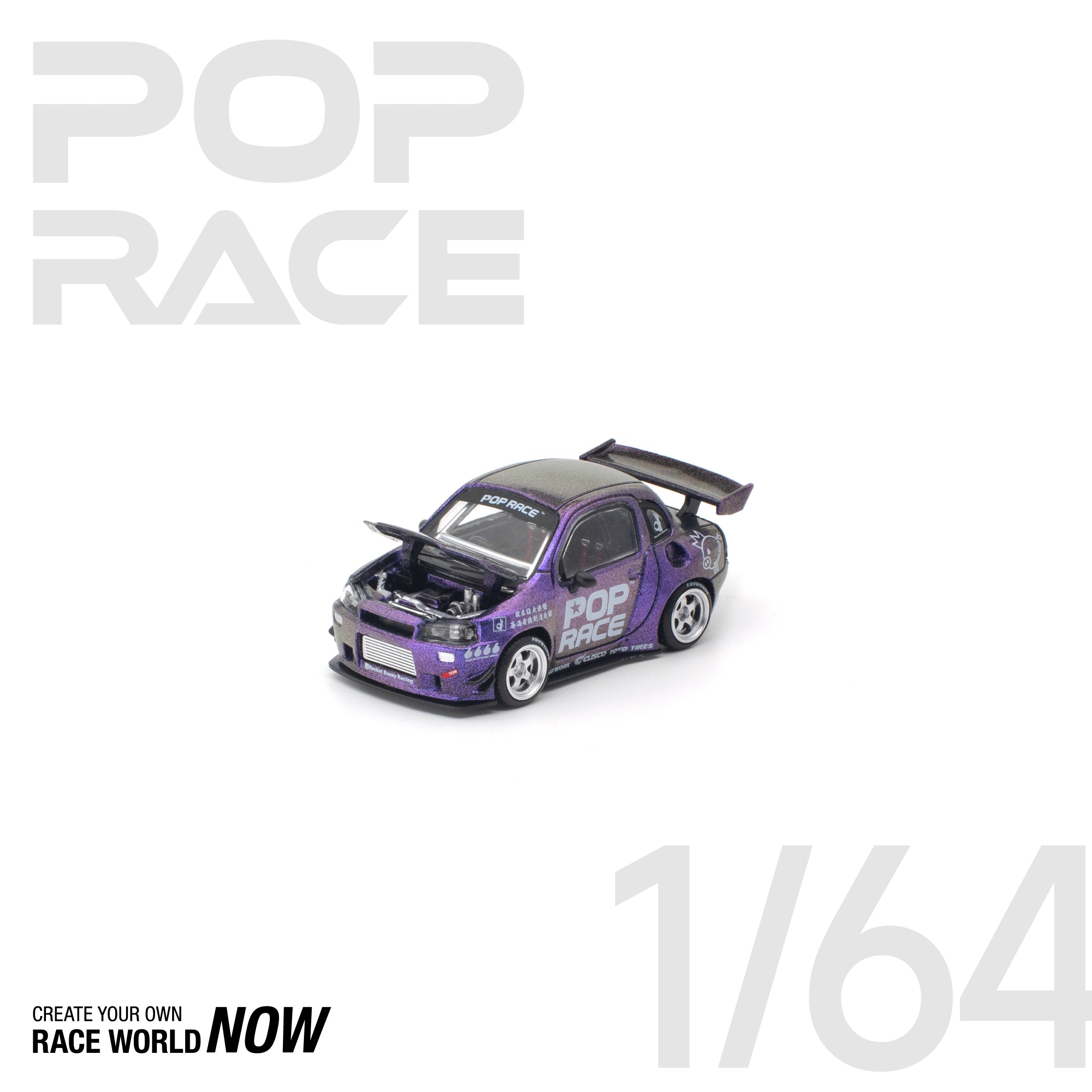 POP RACE 1/64 - PANDEM POCKET BUNNY 34 PURPLE