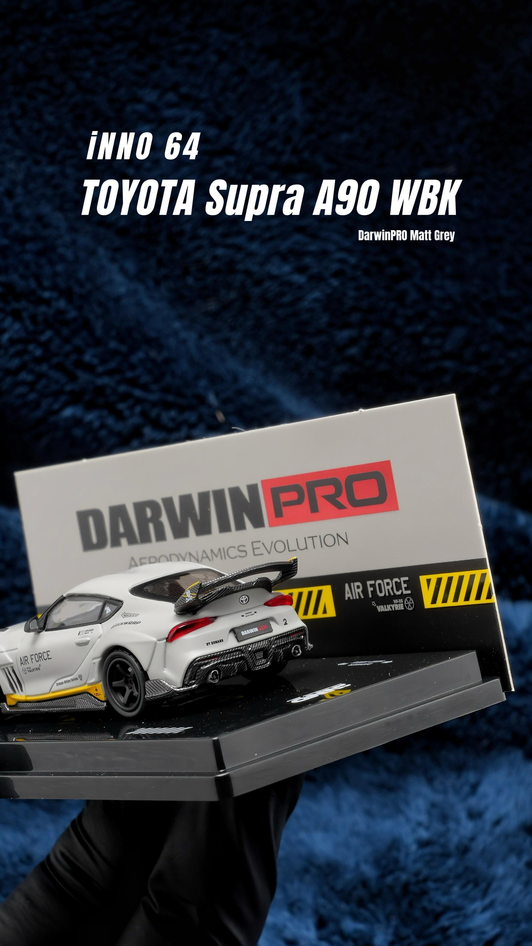 INNO 1:64 Toyota SUPRA A90 Darwin PRO in Matte Grey