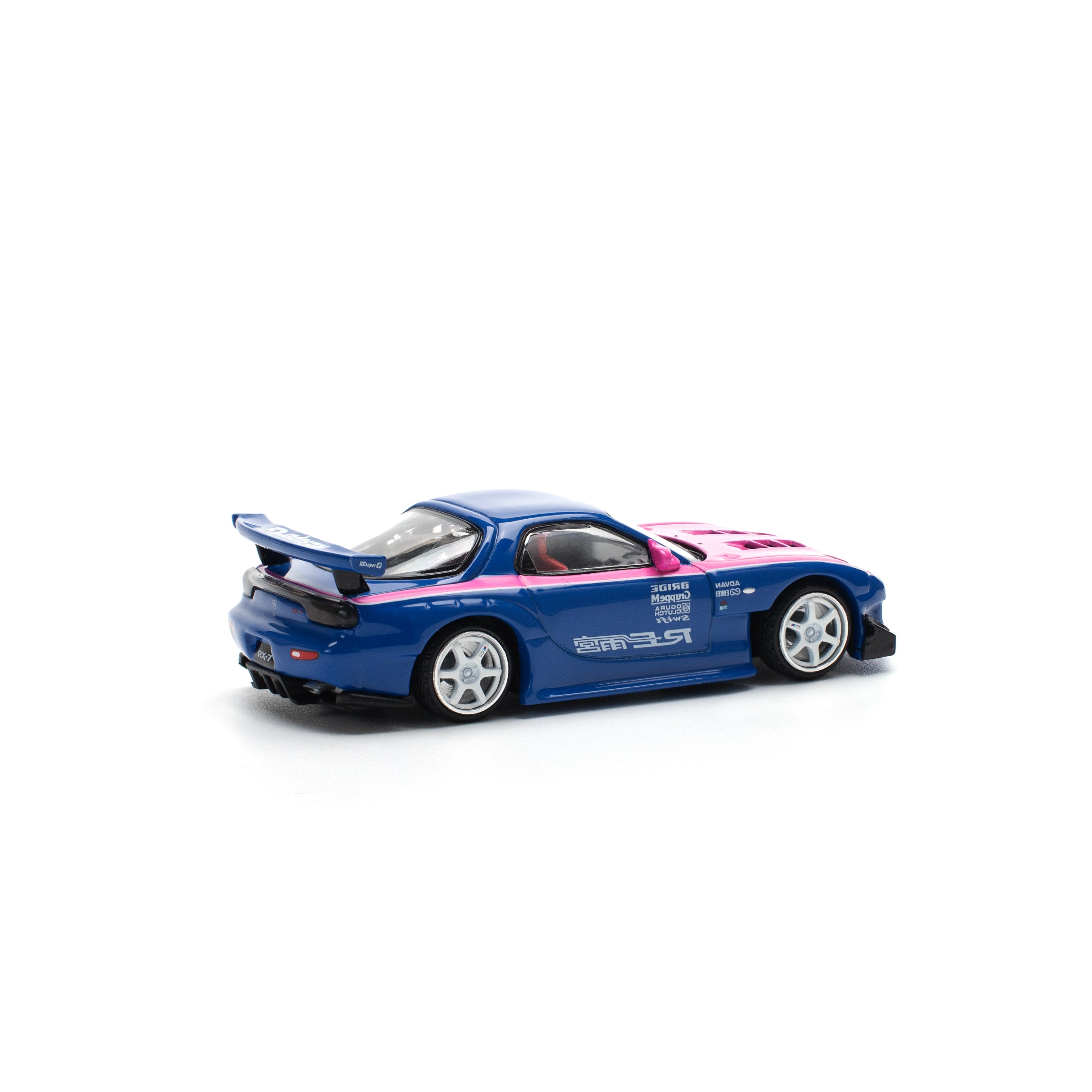 POP Race 1:64 MAZDA RX7 RE-AMEMIYA - BLUE/PINK