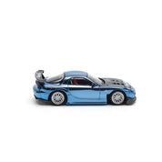 POP Race 1:64 马自达 RX7 RE-雨宫 宽体改装 - 蓝色电镀