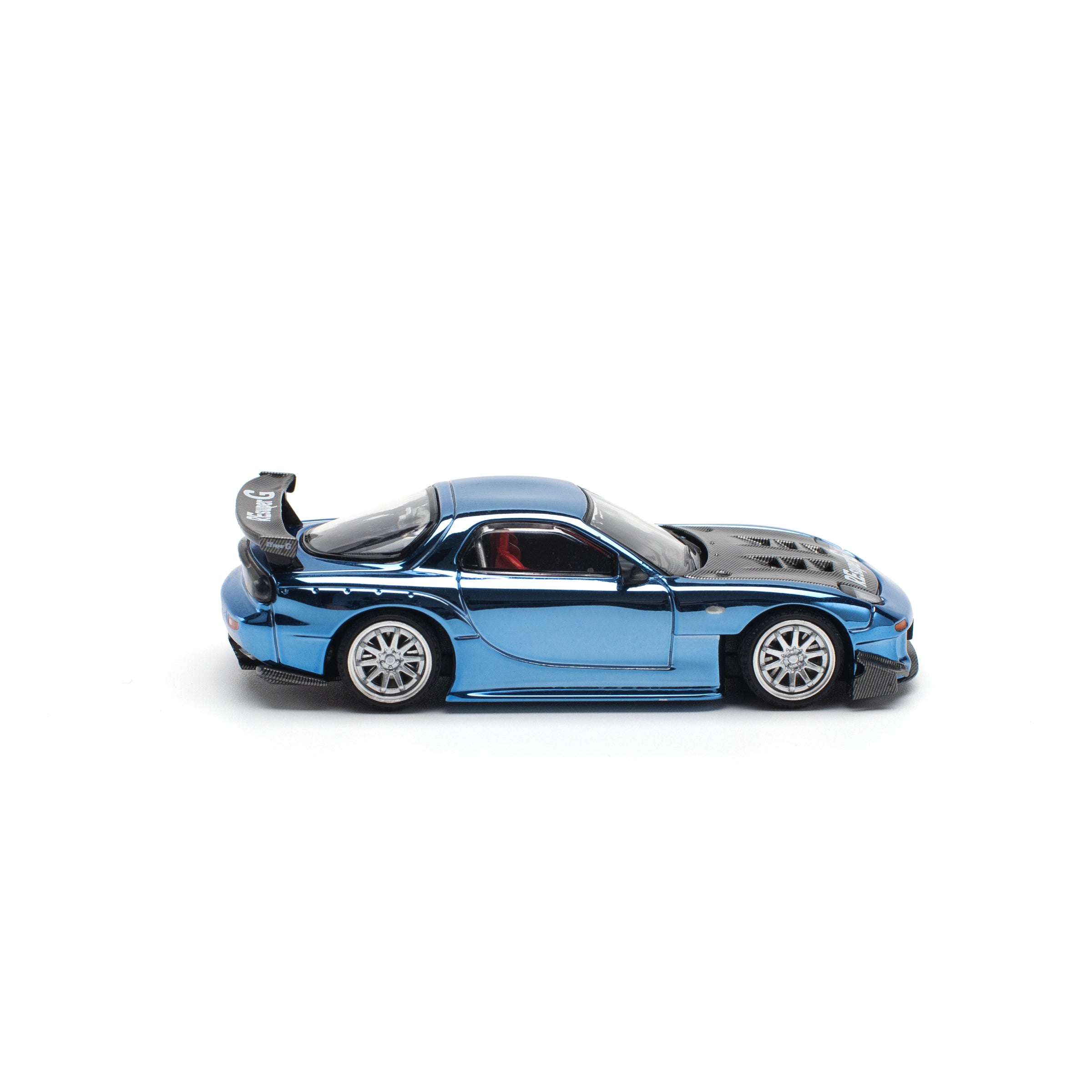 POP Race 1:64 MAZDA RX7 RE-AMEMIYA WIDEBODY - BLUE CHRO