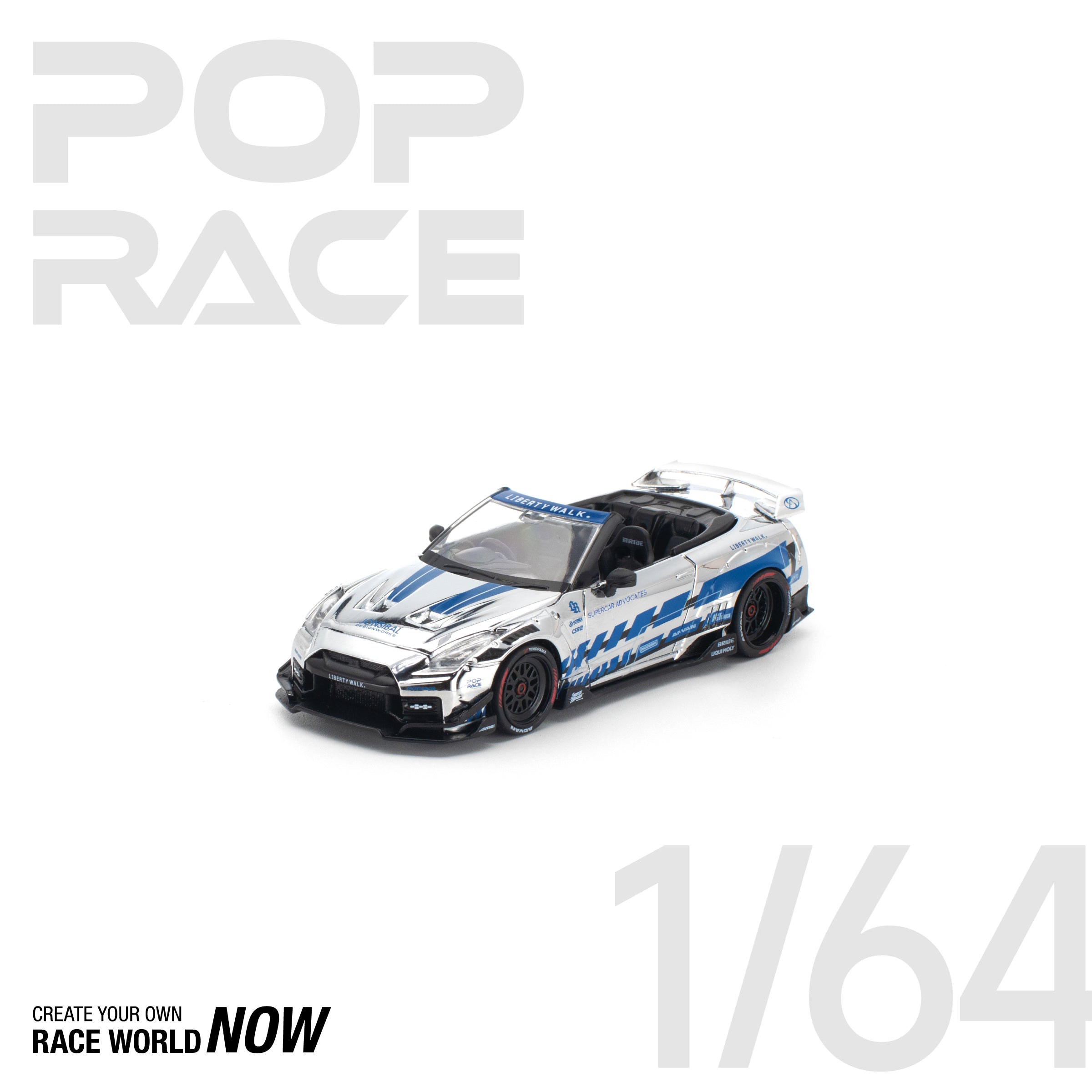 POP RACE 1/64 - PANDEM E30 银色