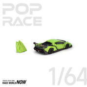 POP RACE 1/64 - LAMBORGHINI VENENO VERDE ITHACA