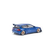POP RACE 1:64 PANDEM CIVIC EG6 金属蓝带可开启引擎盖 PR640174