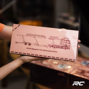 1/64 Shadow Pro 梅赛德斯-奔驰 Actros 双层拖车带雷克萨斯LFA #23 粉红猪合金模型车
