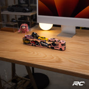 1/64 Shadow Pro 梅赛德斯-奔驰 Actros 双层拖车带雷克萨斯LFA #23 粉红猪合金模型车