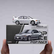 POPRACE PR64-140 三菱Lancer Evolution IV 银色 1/64