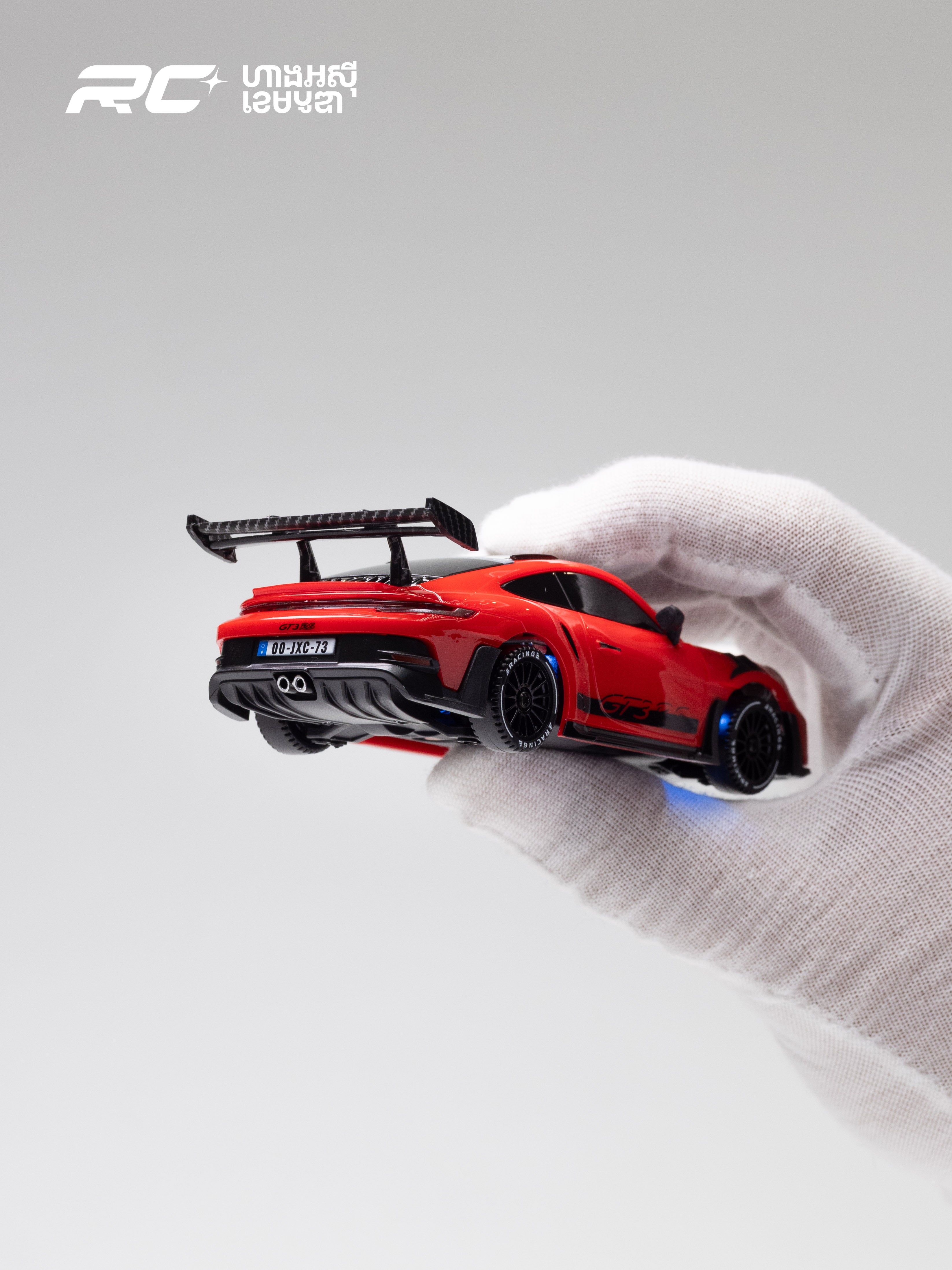 JXC 1/43 GT3 RS RC Red Drift Car (Ready to Run, 4WD Gyro)