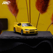MINIGT 1:64 日产 Skyline GT-R (R34) V-Spec 闪电黄