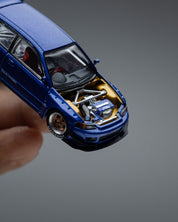 POP RACE 1:64 PANDEM CIVIC EG6 金属蓝带可开启引擎盖 PR640174