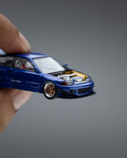 POP RACE 1:64 PANDEM CIVIC EG6 金属蓝带可开启引擎盖 PR640174