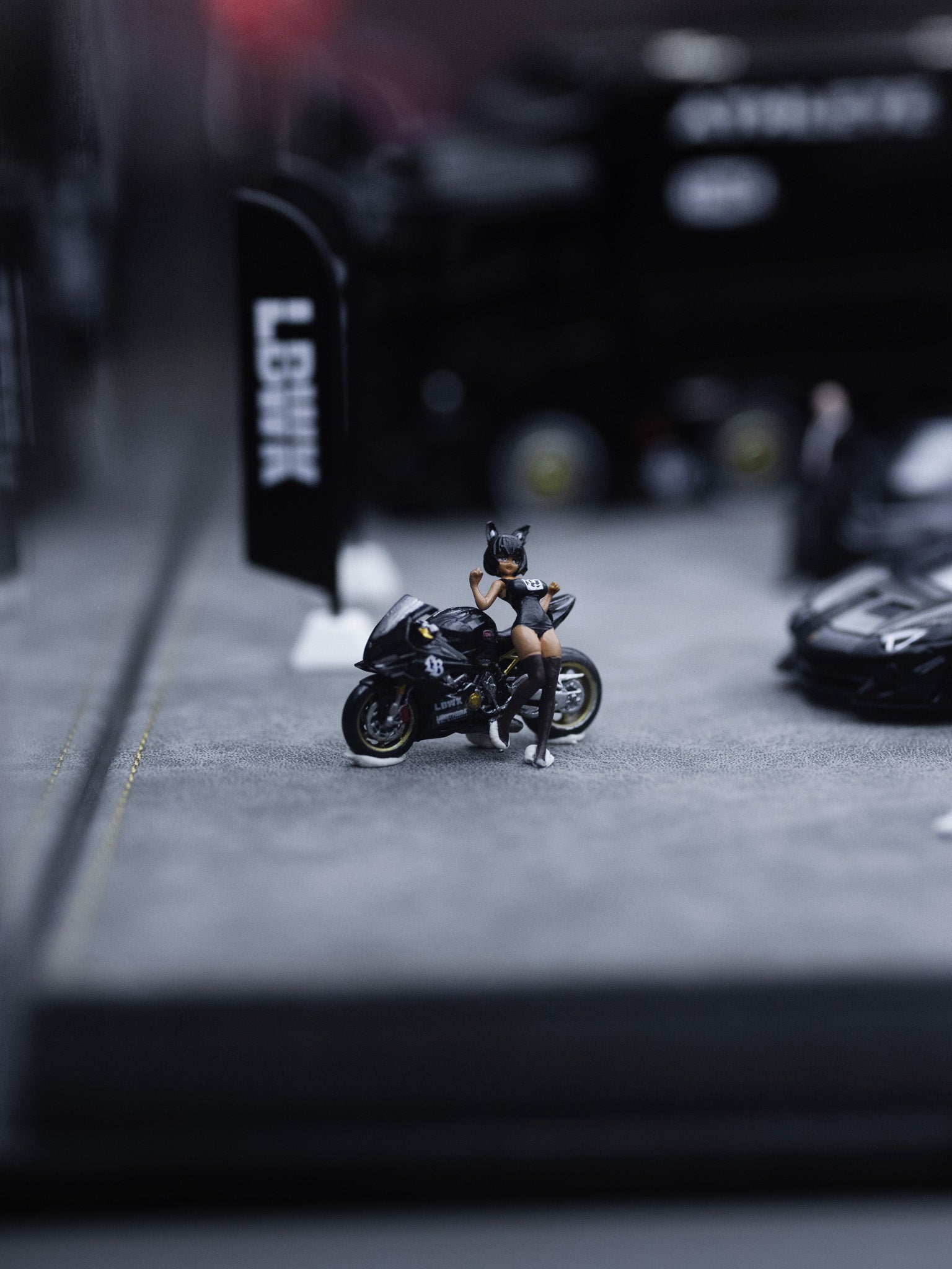 Liberty Walk 1/64 Matte Black Collection set