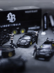 Liberty Walk 1/64 Matte Black Collection set