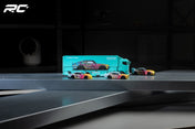 Beijing Model Exhibition G.C.D Mitsubishi Fuso LB green custom-painted car transporter