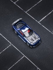 POP Race 1:64 MAZDA RX7 RE-AMEMIYA WIDEBODY - BLUE CHRO