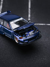 POP Race 1:64 PANDEM CIVIC EG6 - BLUE CHROME