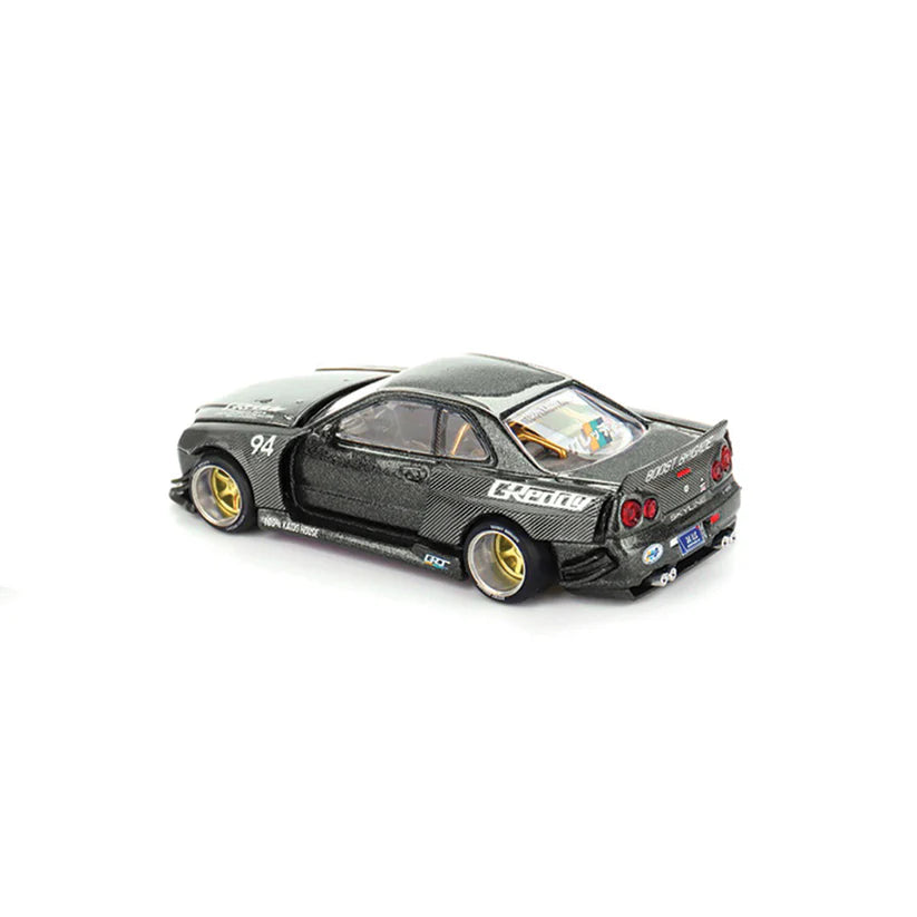 KaidoHouse x MiniGT 1/64  Nissan Skyline GT-R (R34) Kaido 11.55 Works GReddy V2