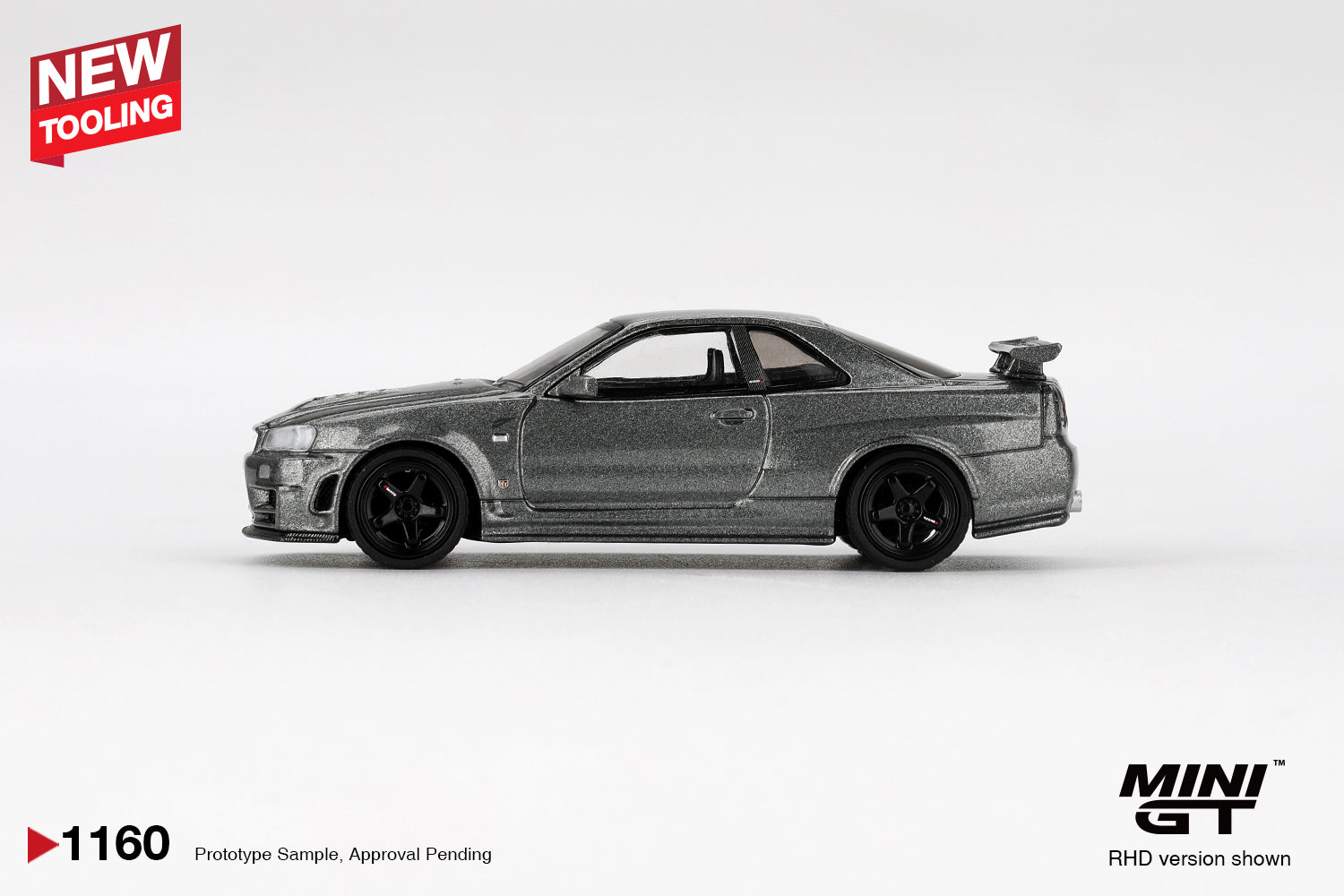 MINIGT - 1/64 Nissan Skyline GT-R Dark Metal Gray (NISMO BNR34 CRS Version)