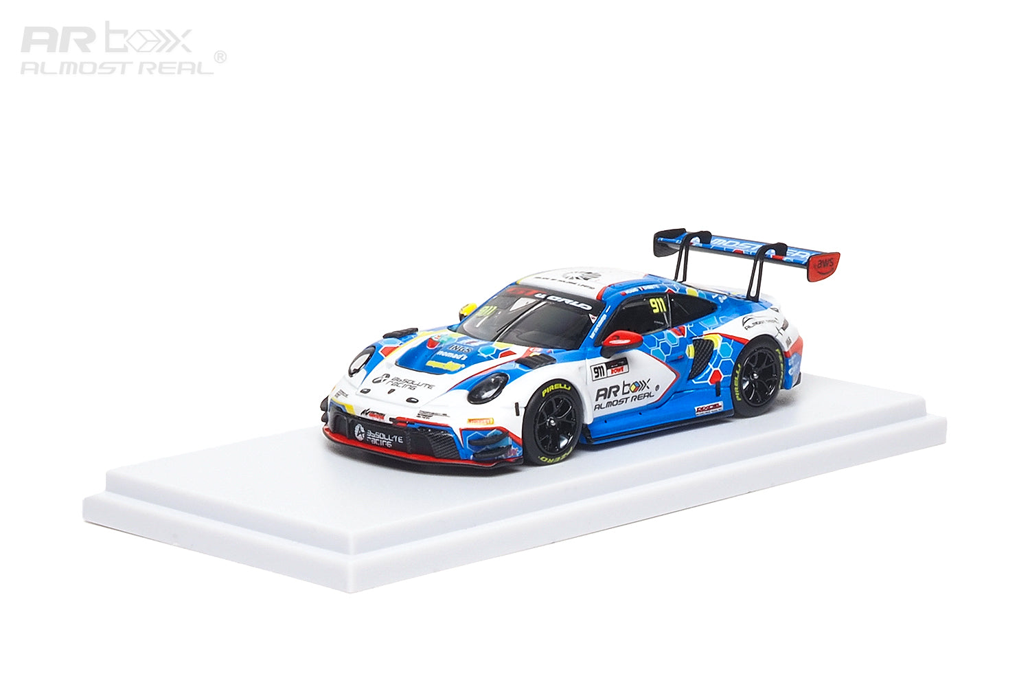 AR Box 1:64 合金模型！保时捷官方授权产品，992 GT3 R 赛道版