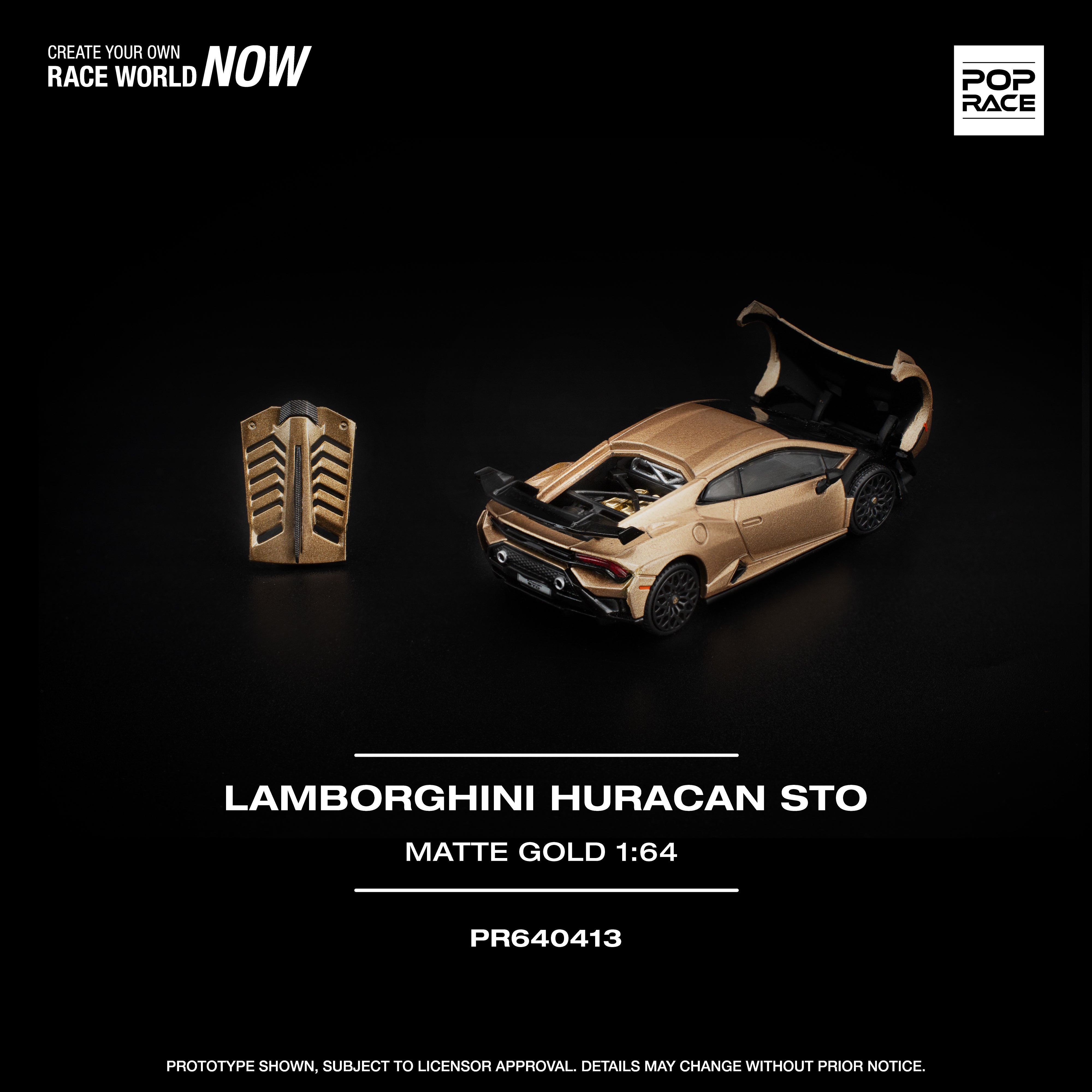 POP RACE 1:64 - LAMBORGHINI HURACAN STO MATTE GOLD