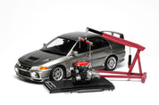 1/18 三菱蓝瑟Evolution IV，钢银色 - MOTORHELIX