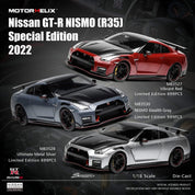 MOTORHELIX 1:18 日产 GT-R NISMO (R35) 特别版 2022 NISMO 隐形灰