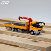 GCD 1:64 三菱扶桑 Fighter (1024) 起重卡车 - 右舵。黄色