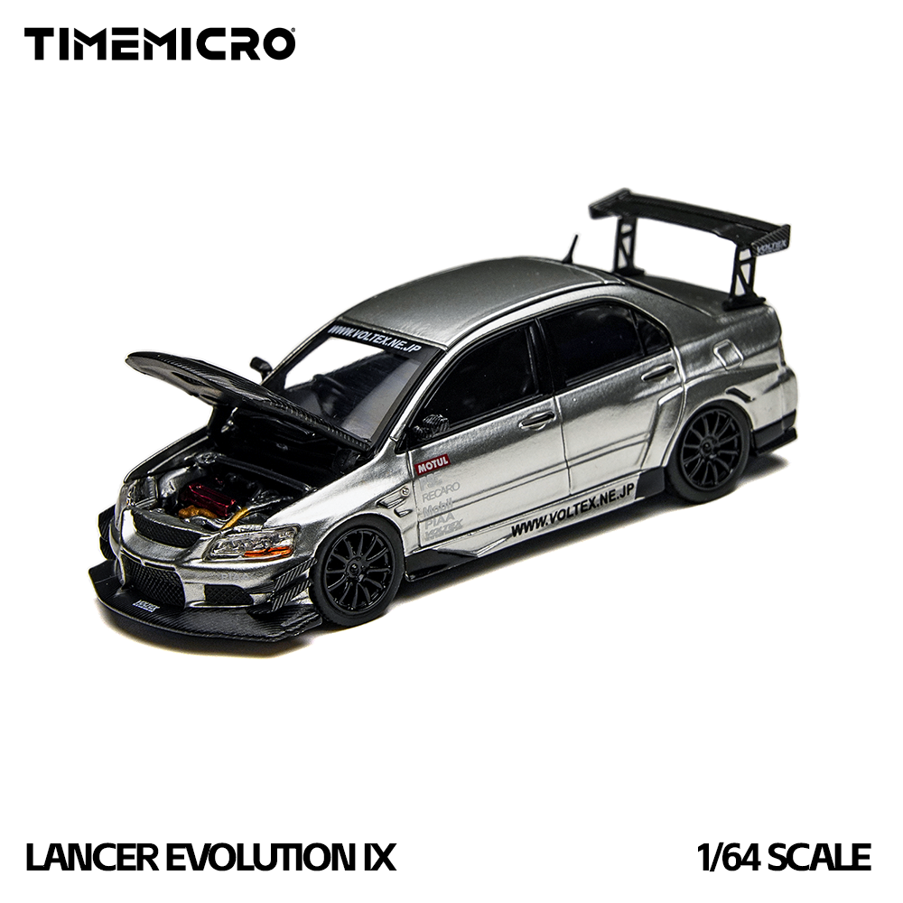 Time Micro 1:64 EVO 9 LANCER EVOLUTION Silver Open-Top Edition