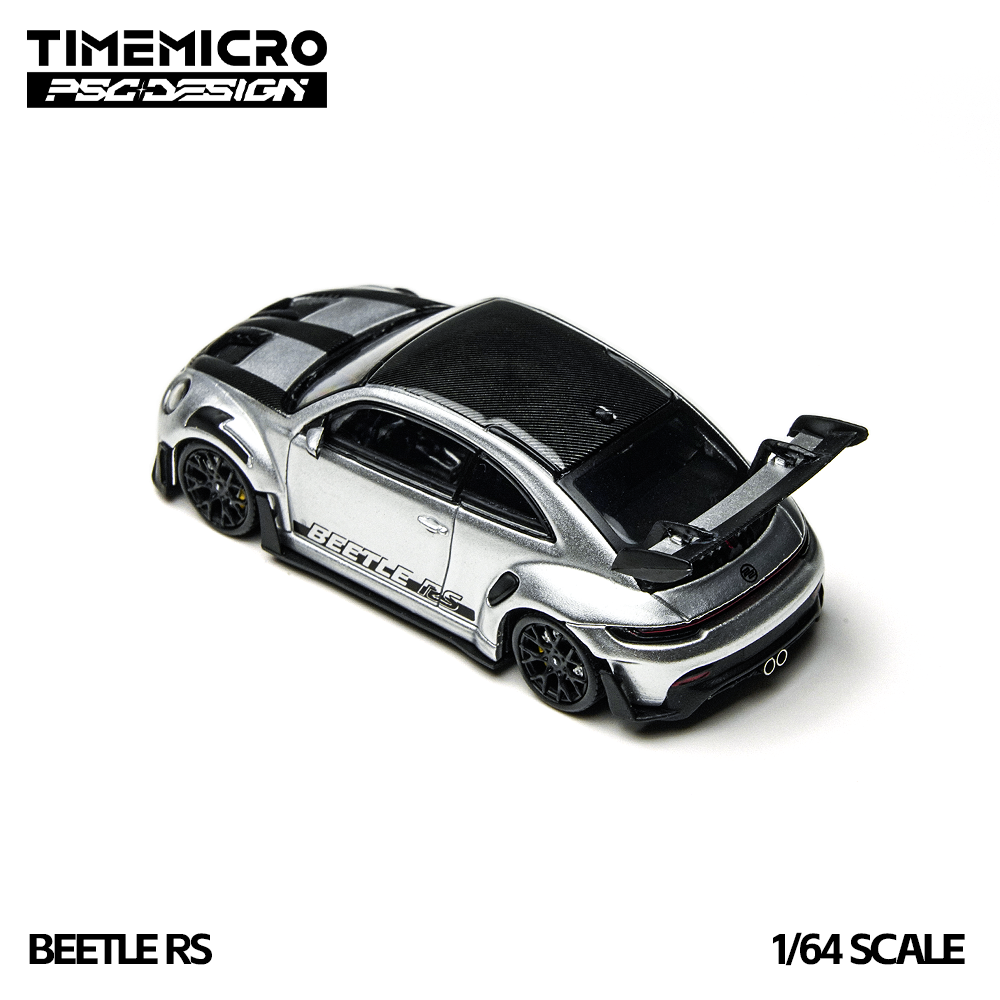 TimeMicro × PSC DESIGN 1:64 Beetle RS First Edition Silver Die-Cast Car Model