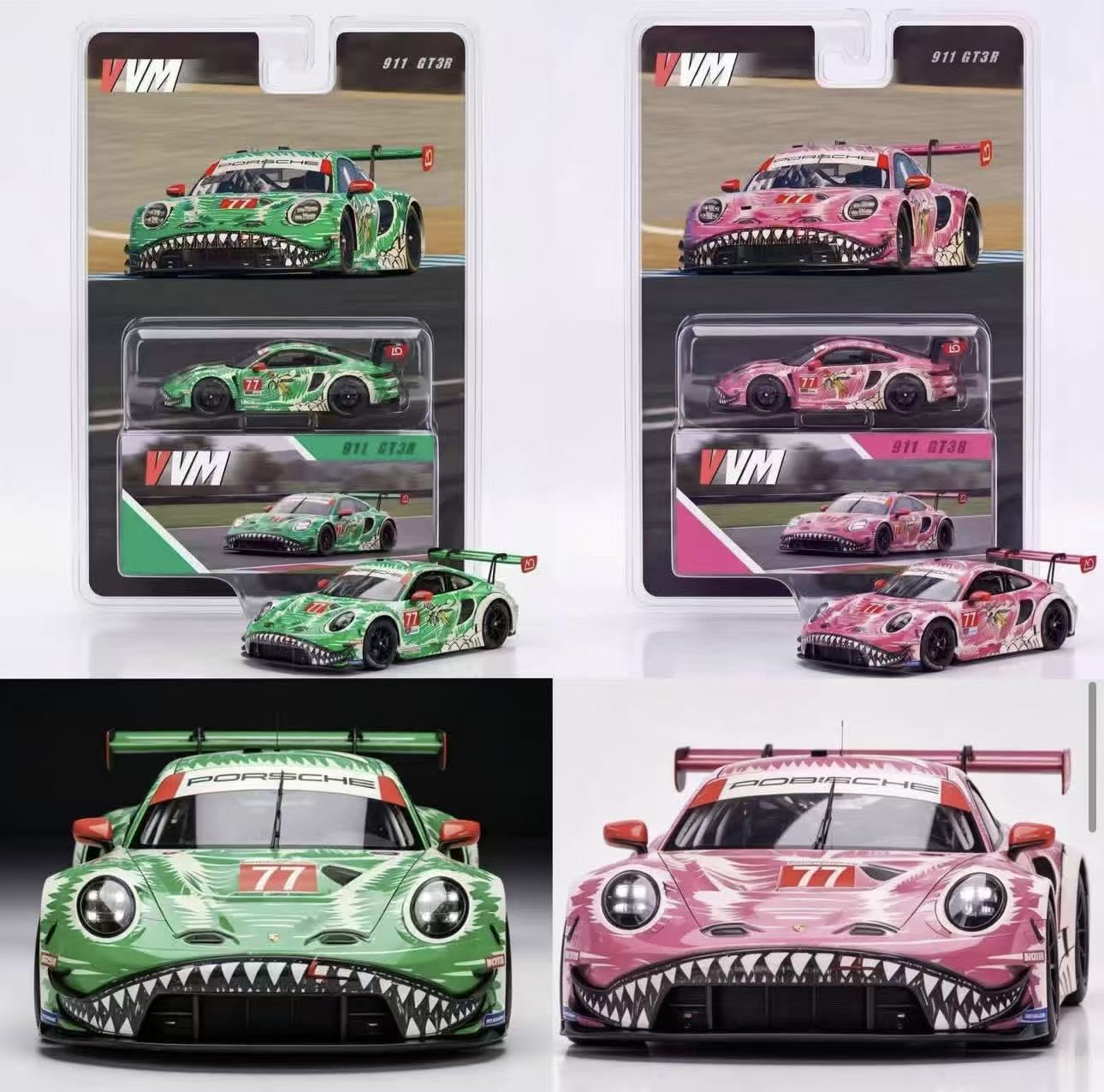VVM 1:64 Porsche 911 GT3R Green Sketchy Rexy (Copy)