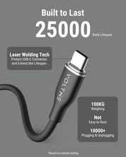 VOLTME, POWERLINK MOSS CTC 3.3英尺（5A，100W）EMARKER | 黑色