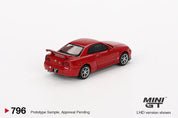 MINIGT 1:64 日产战神 GT-R (R34) V-Spec 主动红 (Mini GT 出品)