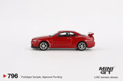 MINIGT 1:64 日产战神 GT-R (R34) V-Spec 主动红 (Mini GT 出品)