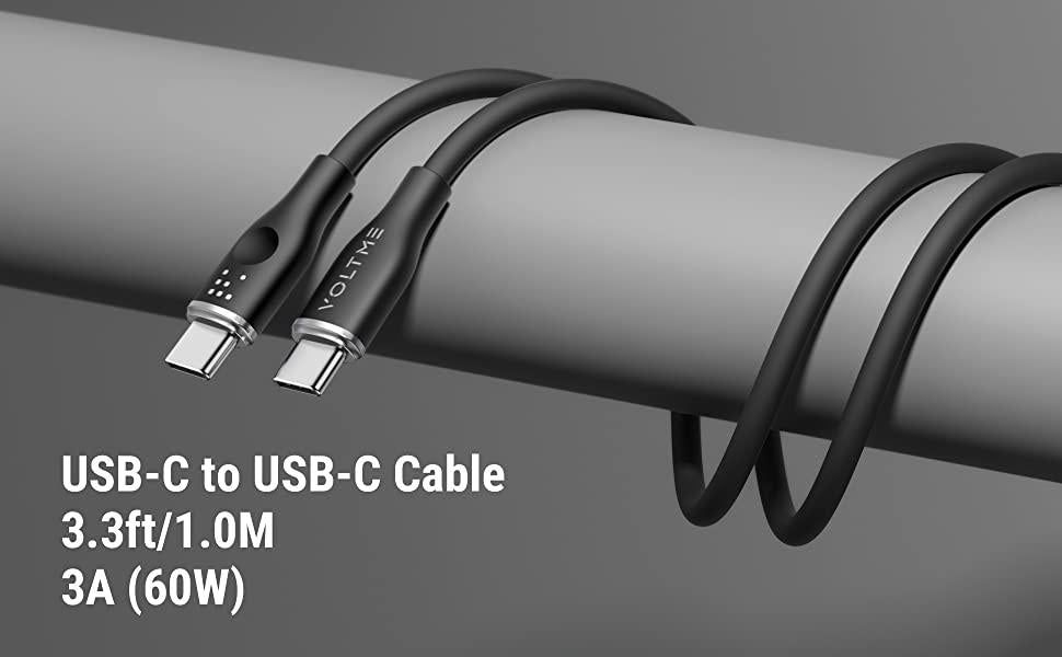 VOLTME, POWERLINK MOSS CTC 3.3FT (5A, 100W) EMARKER | BLACK