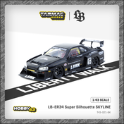Tarmac Works 1:43 LB-ER34 Super Silhouette SKYLINE Black (T43-021-BK)