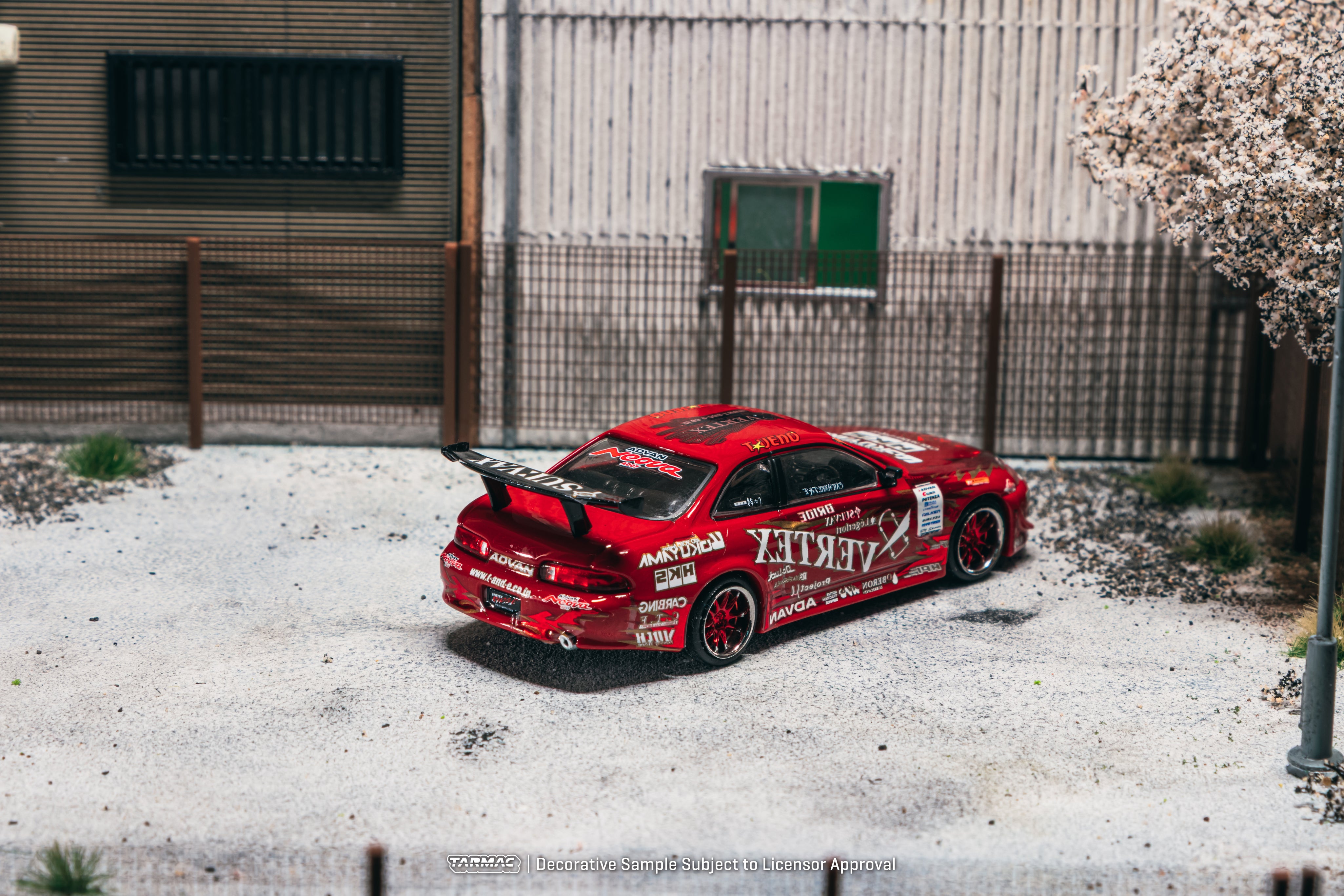 Tarmac Works - Vertex Ridge TE3005 Soarer Model Car + Trading Cards Combo Set
